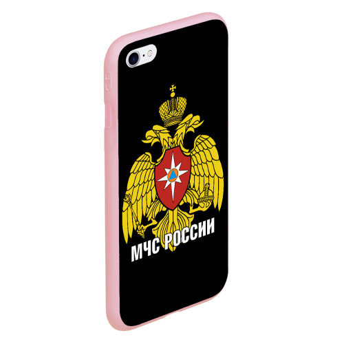 Чехол для iPhone 6/6S матовый с принтом МЧС России - герб, вид сбоку #3