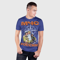 Мужская футболка 3D Slim МЧС России - спасатели - фото 2