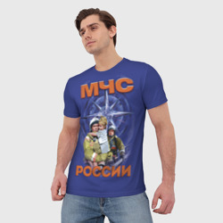 Мужская футболка 3D МЧС России - спасатели - фото 2
