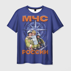 Мужская футболка 3D МЧС России - спасатели