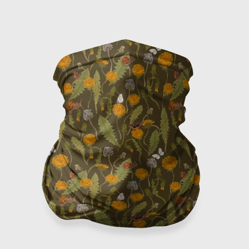 Бандана-труба 3D Одуванчики улитки и бабочки