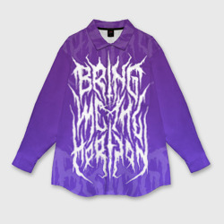 Женская рубашка oversize 3D Bring Me The Horizon Lettering