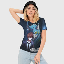 Женская футболка 3D Slim Мо Фан - волк - фото 2