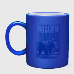 Кружка хамелеон Москва - Россия - медведь - фото 2