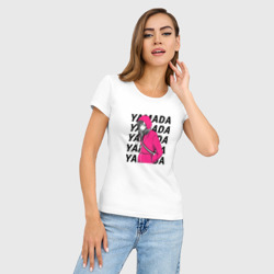 Женская футболка хлопок Slim Ямада - Моя любовь 999 уровня к Ямаде - фото 2