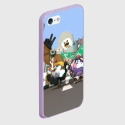 Чехол для iPhone 5/5S матовый Chicken Gun Skibidi: Гарибальди и Мурка - фото 2