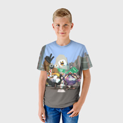 Детская футболка 3D Chicken Gun Skibidi: Гарибальди и Мурка - фото 2