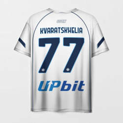 Мужская футболка 3D Хвича Кварацхелия Наполи форма 23-24 гостевая
