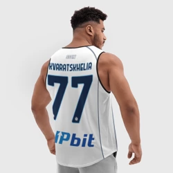 Мужская спортивная майка 3D Хвича Кварацхелия Наполи форма 23-24 гостевая - фото 2