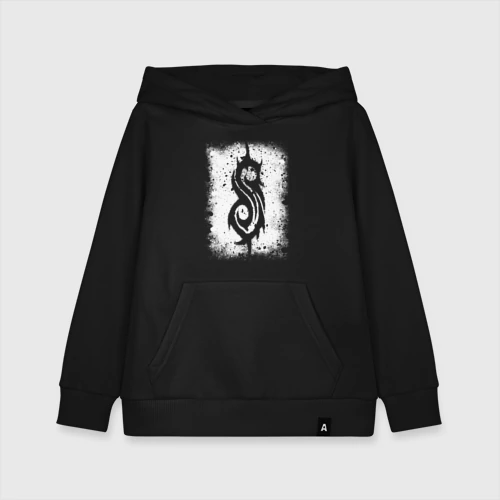 Детская толстовка хлопок с принтом Slipknot logo, вид спереди #2