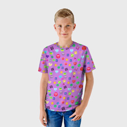 Детская футболка 3D Эмпатия - паттерн эмоджи - фото 2