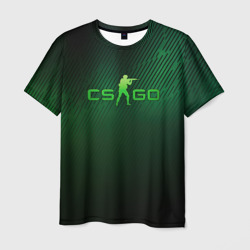 Мужская футболка 3D CSGO  green    logo