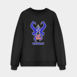 Мужской свитшот oversize без начеса хлопок Nabnab - паук без фона