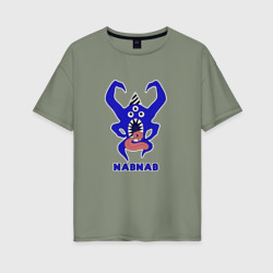 Женская футболка хлопок Oversize Nabnab - паук без фона