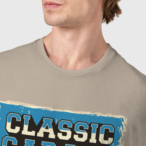 Мужская футболка хлопок Classic garage, цвет миндальный - фото 6