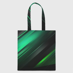 Шоппер 3D Black green   abstract