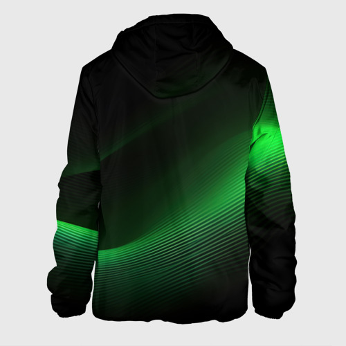 Мужская куртка 3D Герб РФ зеленый черный фон, цвет 3D печать - фото 2