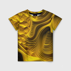 Детская футболка 3D Объемная желтая текстура