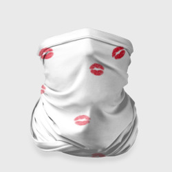 Бандана-труба 3D Следы поцелуев губы