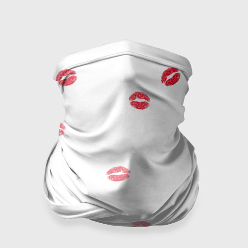 Бандана-труба 3D Следы поцелуев губы, цвет 3D печать