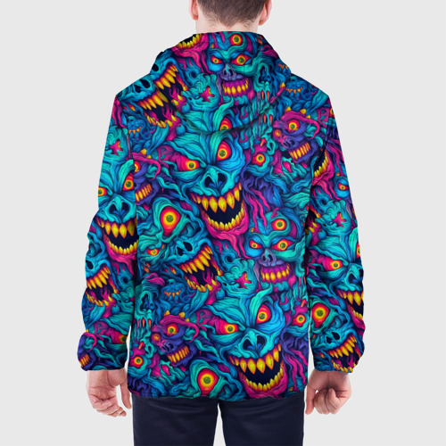 Мужская куртка 3D Неоновые монстры - graffiti art style pattern, цвет 3D печать - фото 5