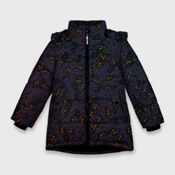 Мегагалактика – Зимняя куртка для девочек с принтом купить