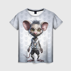 Женская футболка 3D Забавный крыс
