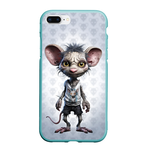 Чехол для iPhone 7Plus/8 Plus матовый с принтом Забавный крыс, вид спереди #2