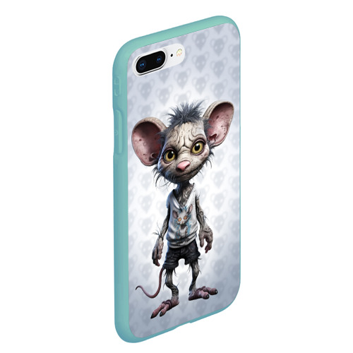 Чехол для iPhone 7Plus/8 Plus матовый с принтом Забавный крыс, вид сбоку #3