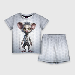 Детский костюм с шортами 3D Забавный крыс