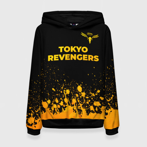 Женская толстовка 3D Tokyo Revengers - gold gradient: символ сверху, цвет 3D печать