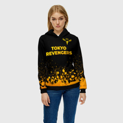 Женская толстовка 3D Tokyo Revengers - gold gradient: символ сверху - фото 2