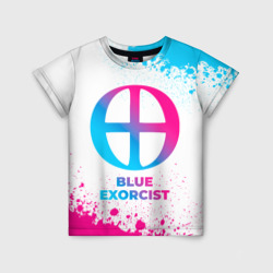 Blue Exorcist neon gradient style – Детская футболка 3D с принтом купить со скидкой в -33%