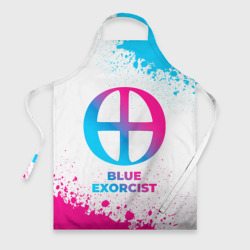 Фартук 3D Blue Exorcist neon gradient style