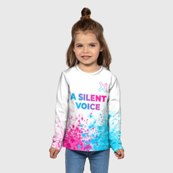 Детский лонгслив 3D A Silent Voice neon gradient style: символ сверху - фото 2