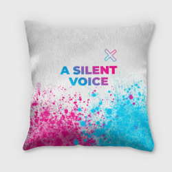 Подушка 3D A Silent Voice neon gradient style: символ сверху