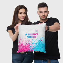 Подушка 3D A Silent Voice neon gradient style: символ сверху - фото 2