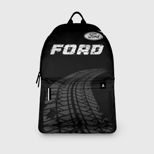Рюкзак 3D Ford Speed на темном фоне со следами шин: символ сверху - фото 4