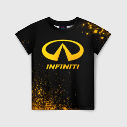 Детская футболка 3D Infiniti - gold gradient