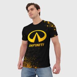 Мужская футболка 3D Infiniti - gold gradient - фото 2