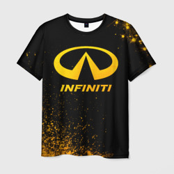 Мужская футболка 3D Infiniti - gold gradient