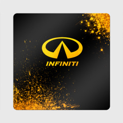 Магнит виниловый Квадрат Infiniti - gold gradient