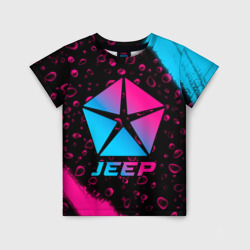 Jeep - neon gradient – Детская футболка 3D с принтом купить со скидкой в -33%