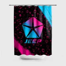 Штора 3D для ванной Jeep - neon gradient