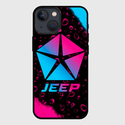 Чехол для iPhone 13 mini Jeep - neon gradient