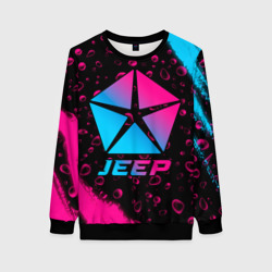 Женский свитшот 3D Jeep - neon gradient