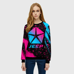 Женский свитшот 3D Jeep - neon gradient - фото 2