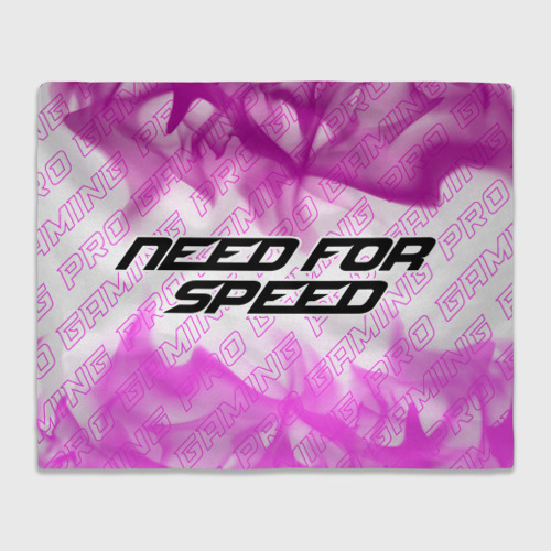Плед с принтом Need for Speed pro gaming: надпись и символ, вид спереди №1