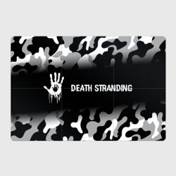 Магнитный плакат 3Х2 Death Stranding glitch на темном фоне: надпись и символ