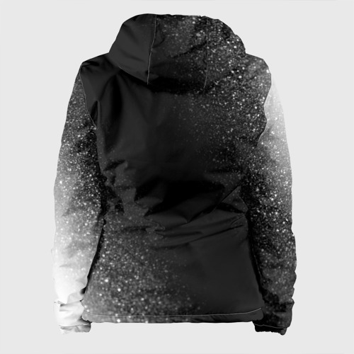 Женская куртка 3D Among Us glitch на темном фоне: надпись, символ, цвет черный - фото 2